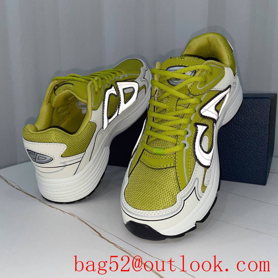 Dior B30 Sneaker Yellow Mesh and White Technical Fabric shoes