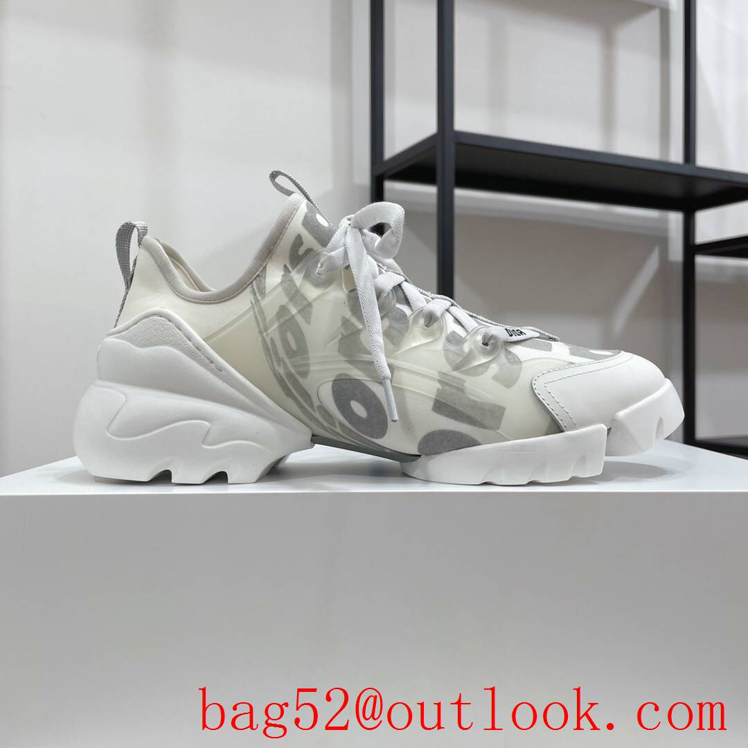 Dior D-Connect Sneaker gray Technical Fabric with Print shoes
