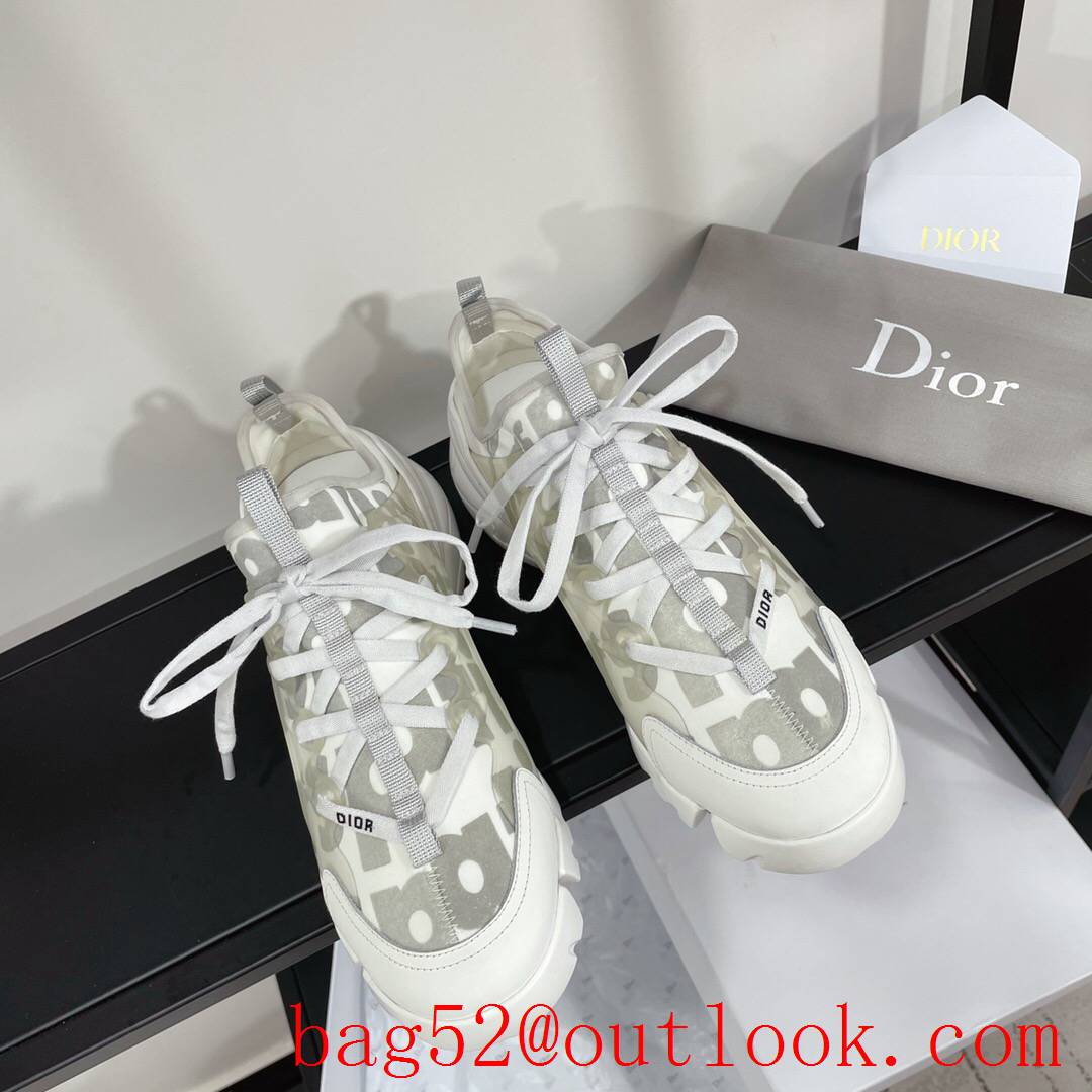 Dior D-Connect Sneaker gray Technical Fabric with Print shoes