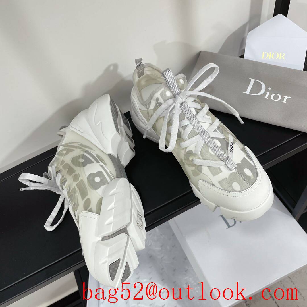 Dior D-Connect Sneaker gray Technical Fabric with Print shoes