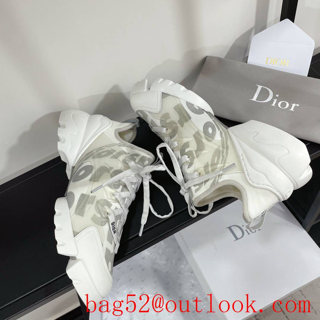 Dior D-Connect Sneaker gray Technical Fabric with Print shoes