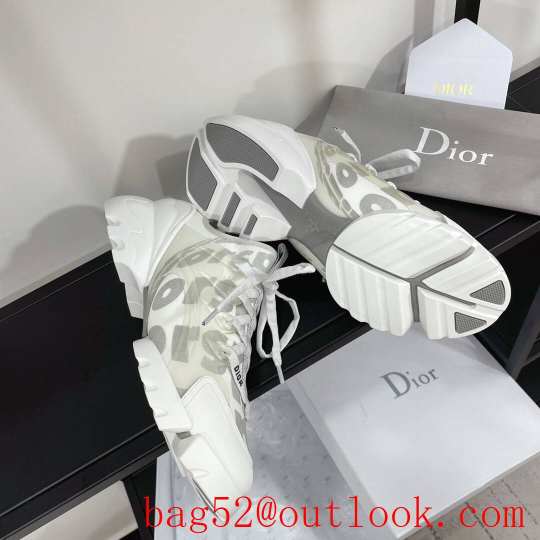 Dior D-Connect Sneaker gray Technical Fabric with Print shoes