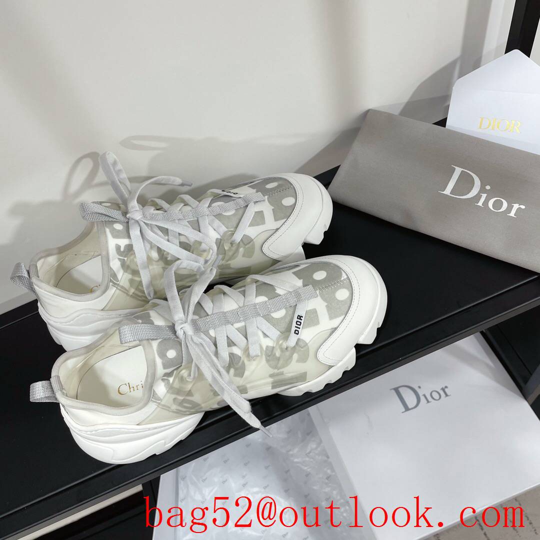 Dior D-Connect Sneaker gray Technical Fabric with Print shoes