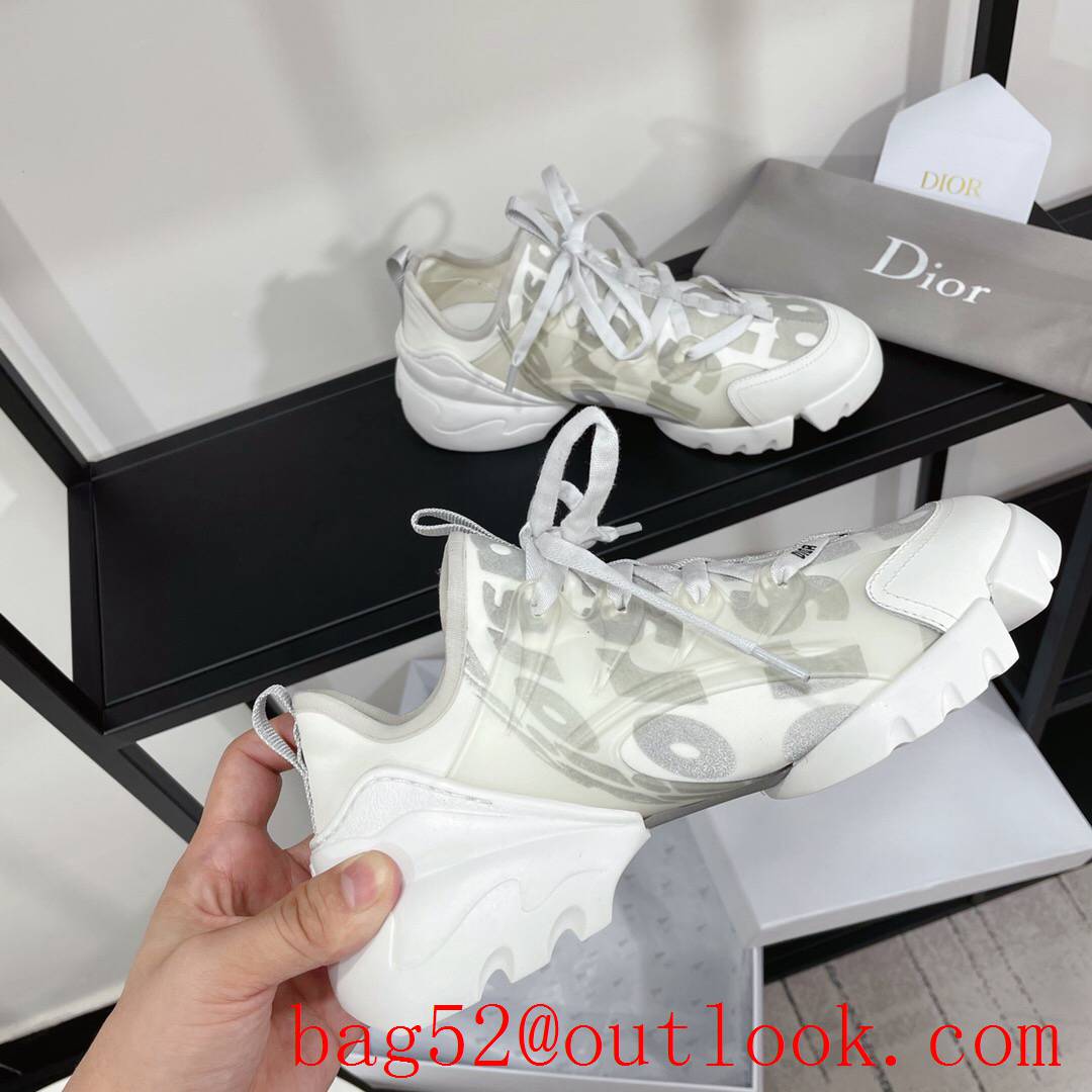 Dior D-Connect Sneaker gray Technical Fabric with Print shoes