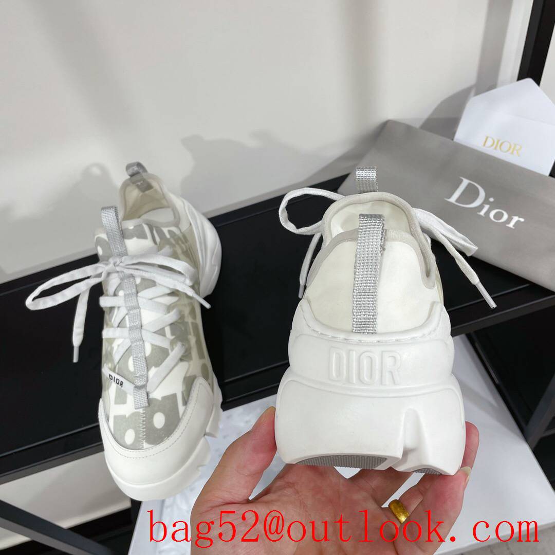 Dior D-Connect Sneaker gray Technical Fabric with Print shoes