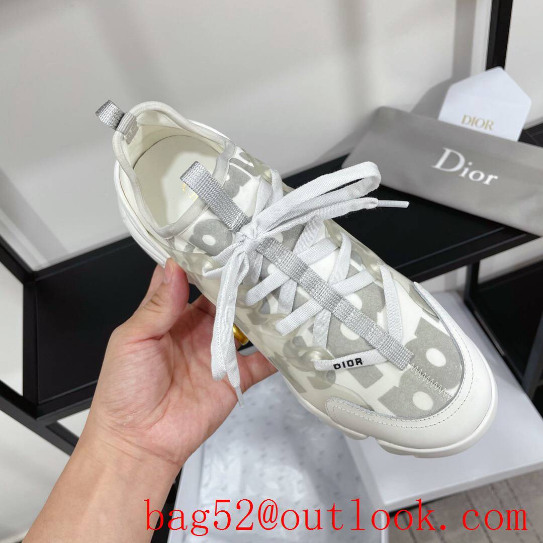 Dior D-Connect Sneaker gray Technical Fabric with Print shoes