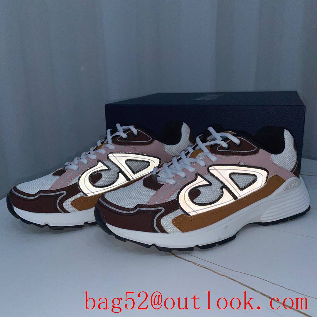 Dior B30 Sneaker White Mesh and Brown and Beige Technical Fabric shoes