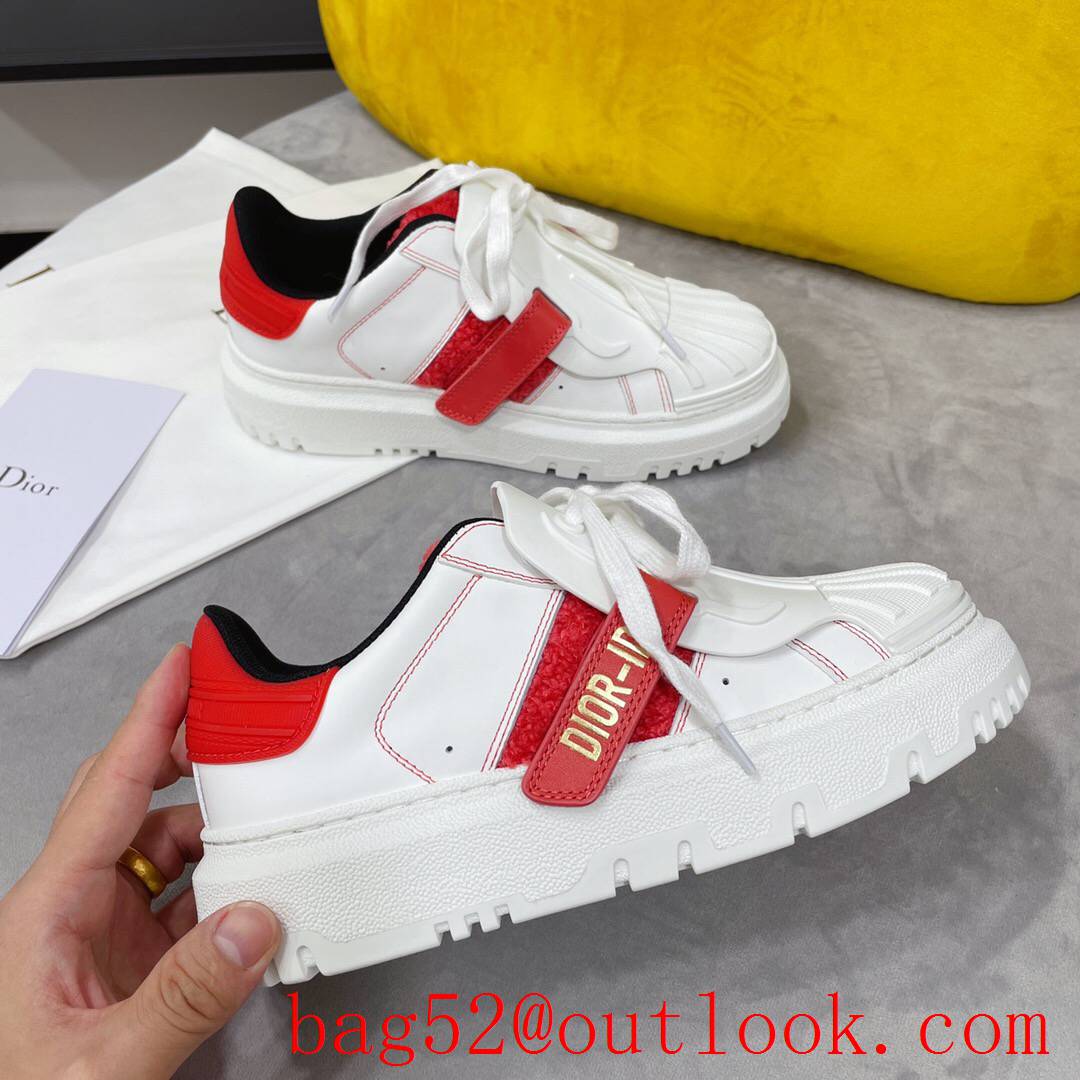 Dior Dior-ID Sneaker White and red Calfskin and Rubber shoes