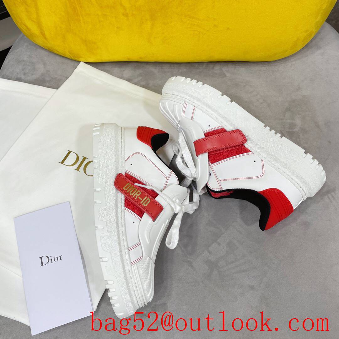 Dior Dior-ID Sneaker White and red Calfskin and Rubber shoes