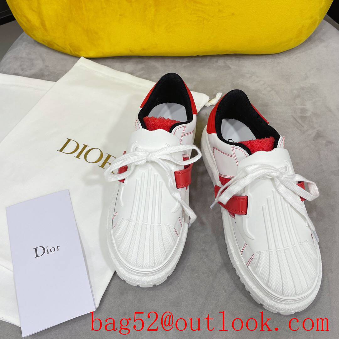 Dior Dior-ID Sneaker White and red Calfskin and Rubber shoes