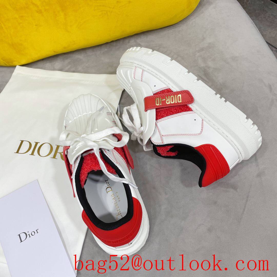 Dior Dior-ID Sneaker White and red Calfskin and Rubber shoes