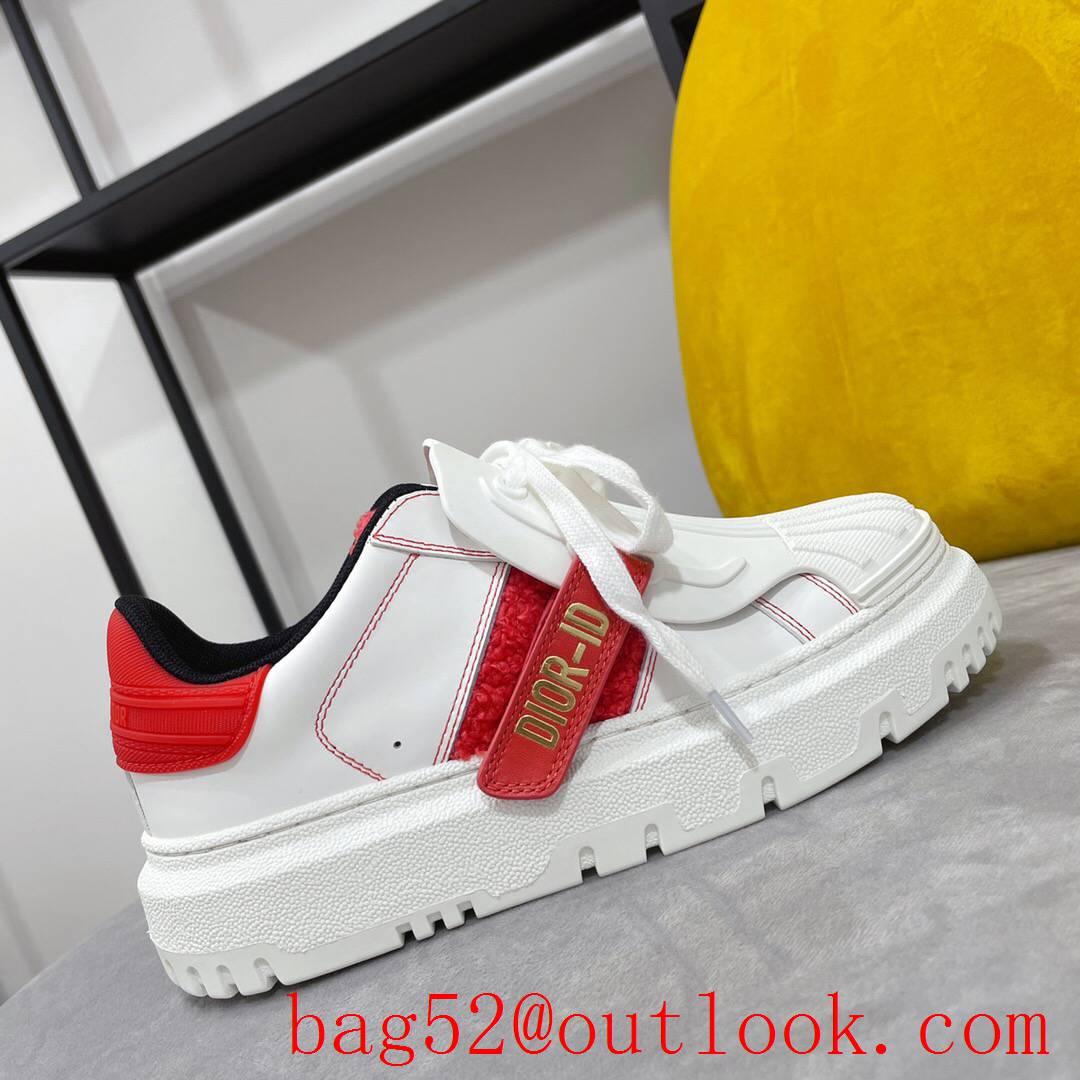 Dior Dior-ID Sneaker White and red Calfskin and Rubber shoes