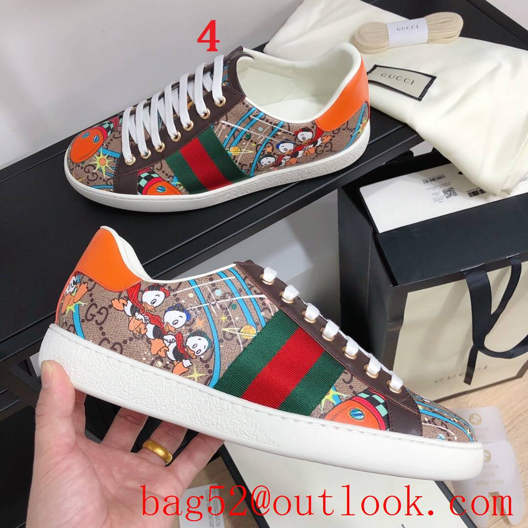 gucci ace for women and men couples sneakers shoes 4 colors