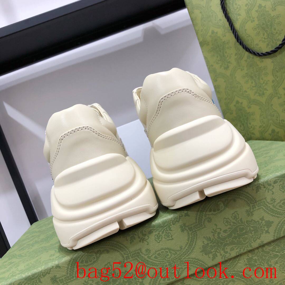 gucci rhyton for women and men couples sneakers cream with flash shoes