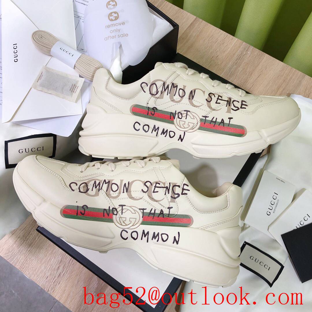 gucci rhyton graffiti for women and men couples sneakers shoes