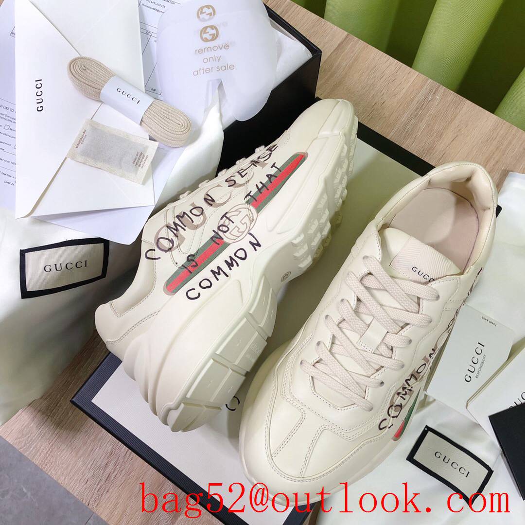 gucci rhyton graffiti for women and men couples sneakers shoes