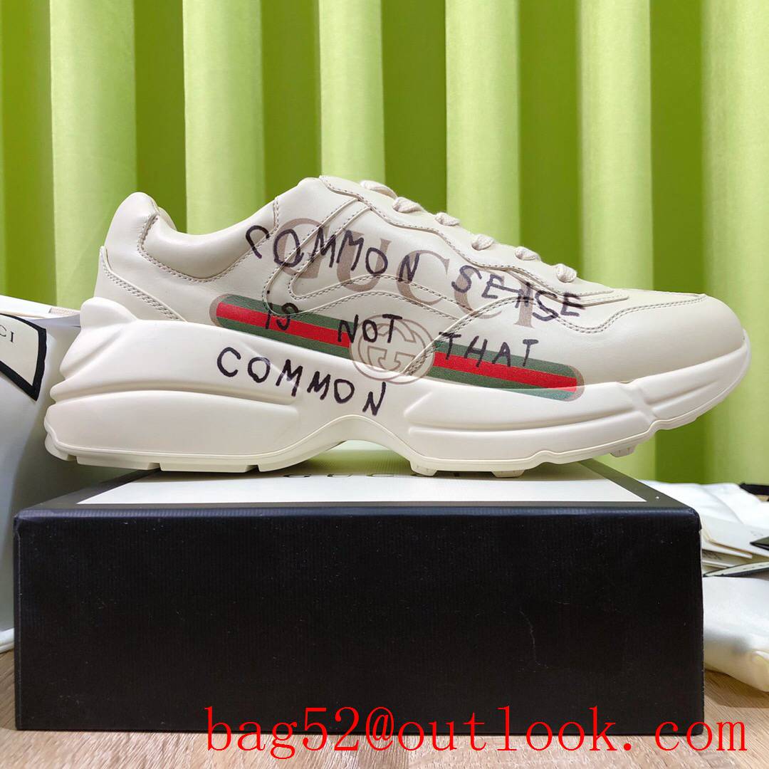 gucci rhyton graffiti for women and men couples sneakers shoes