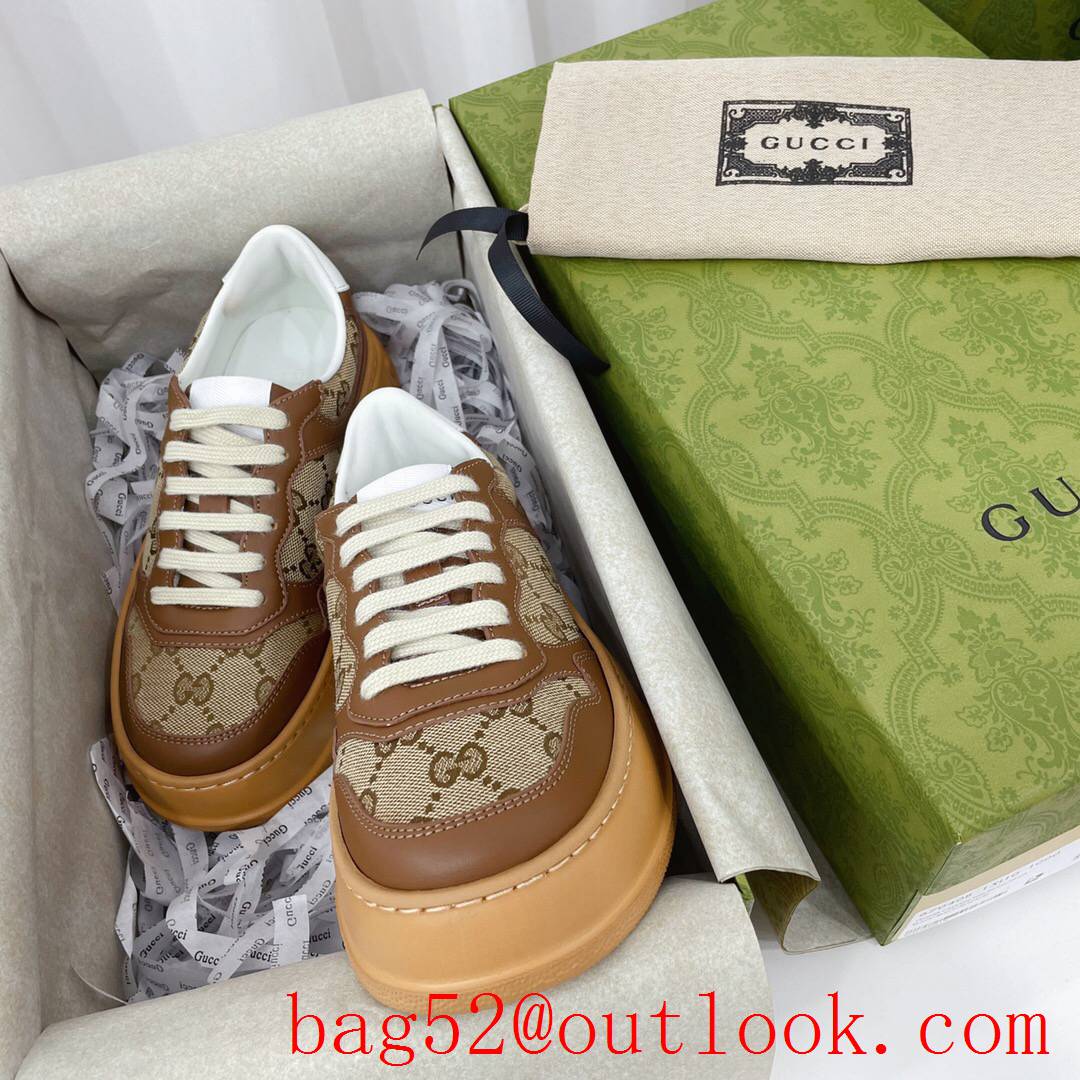 gucci ace tri-brown tennis 1977 for women and men couples sneakers shoes