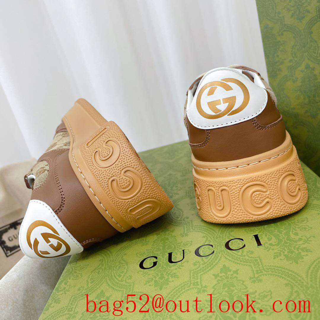 gucci ace tri-brown tennis 1977 for women and men couples sneakers shoes