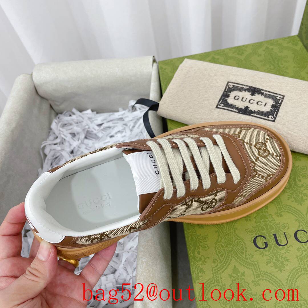 gucci ace tri-brown tennis 1977 for women and men couples sneakers shoes