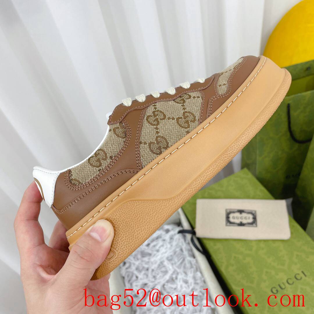 gucci ace tri-brown tennis 1977 for women and men couples sneakers shoes