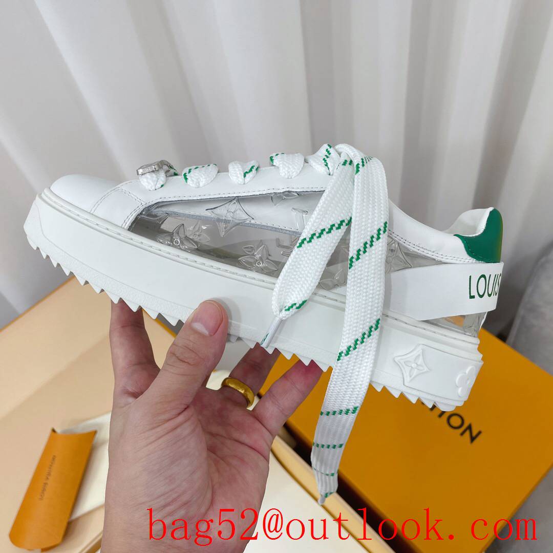 Louis Vuitton lv cream transparent squad sneaker shoes for women