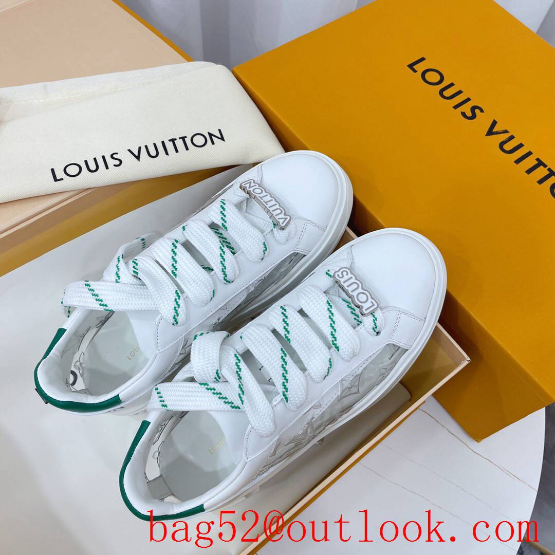 Louis Vuitton lv cream transparent squad sneaker shoes for women