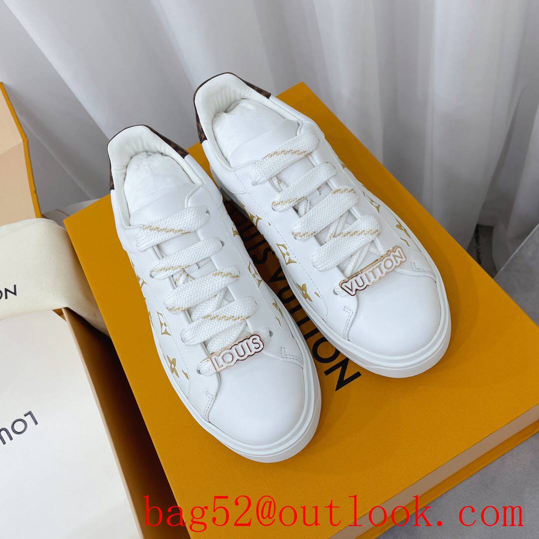 Louis Vuitton lv cream time out squad sneaker shoes for women