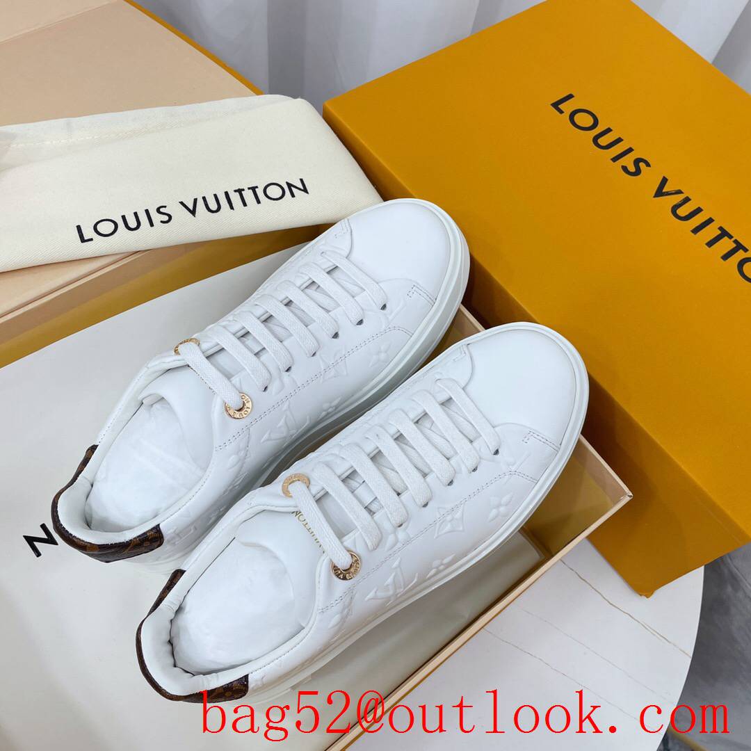 Louis Vuitton lv time out white squad sneaker shoes for women