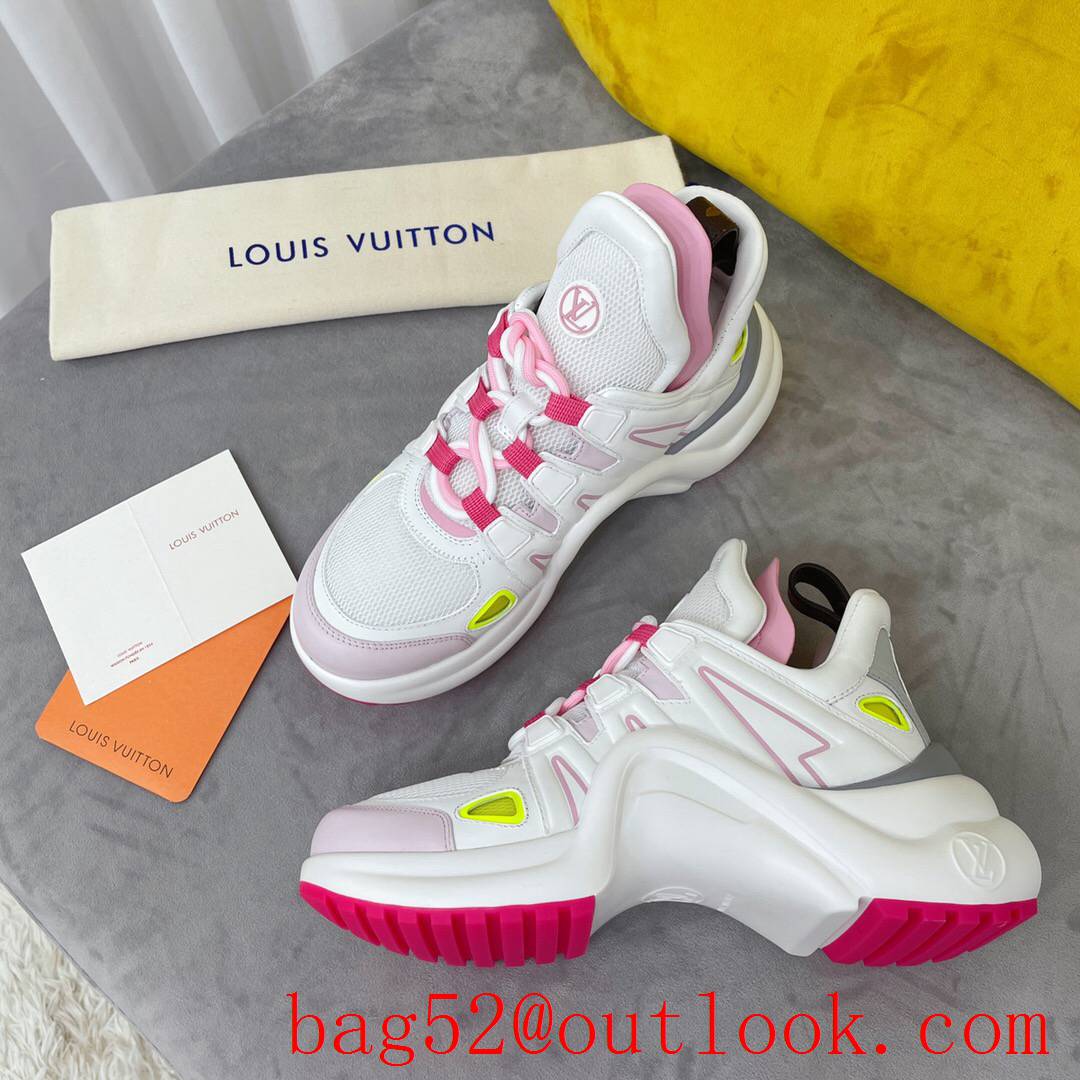 Louis Vuitton lv rose red archlight sneaker shoes for women