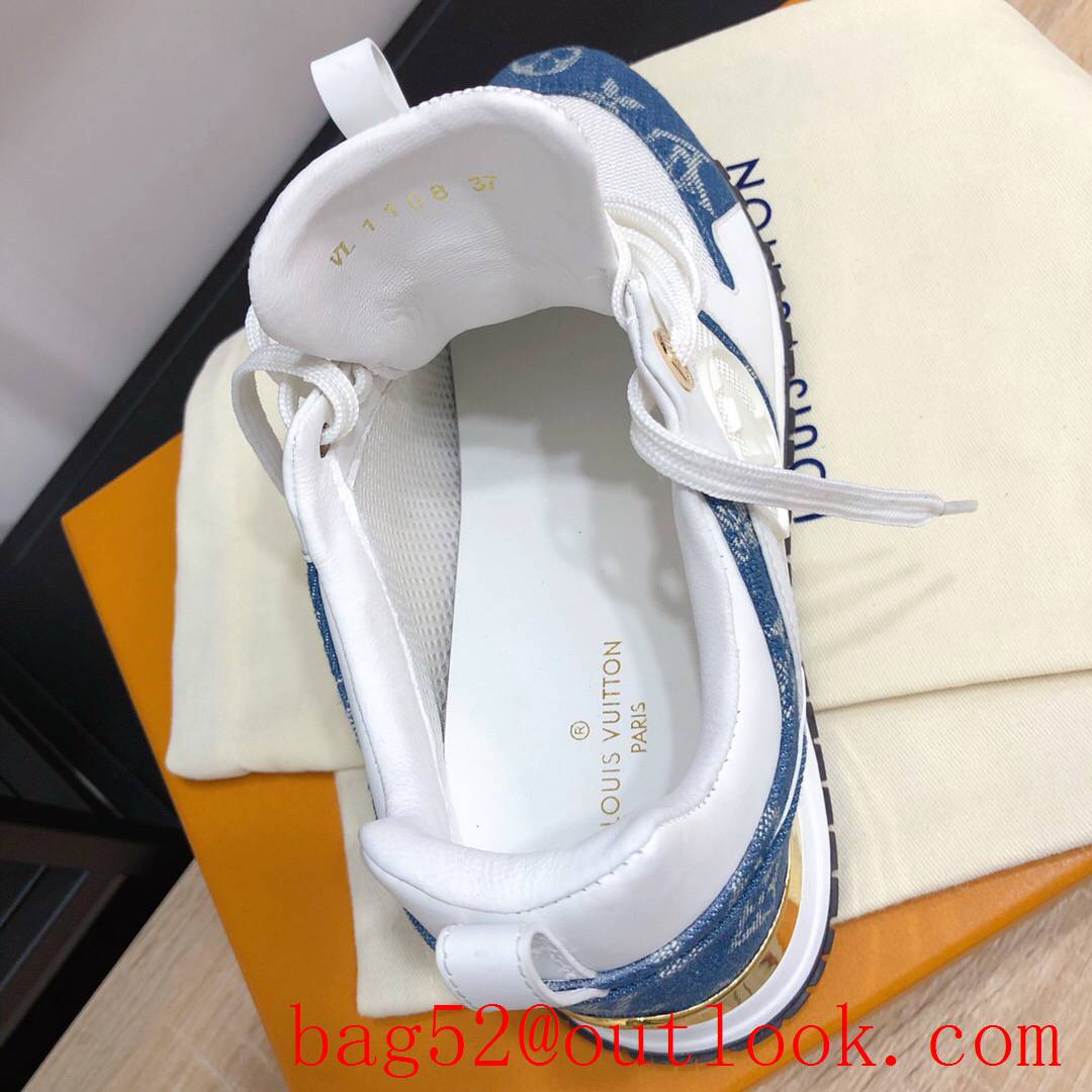 Louis Vuitton lv blue run away sneaker shoes for women