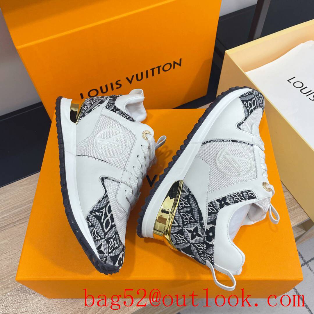 Louis Vuitton lv cream v tri-black run away sneaker shoes for women