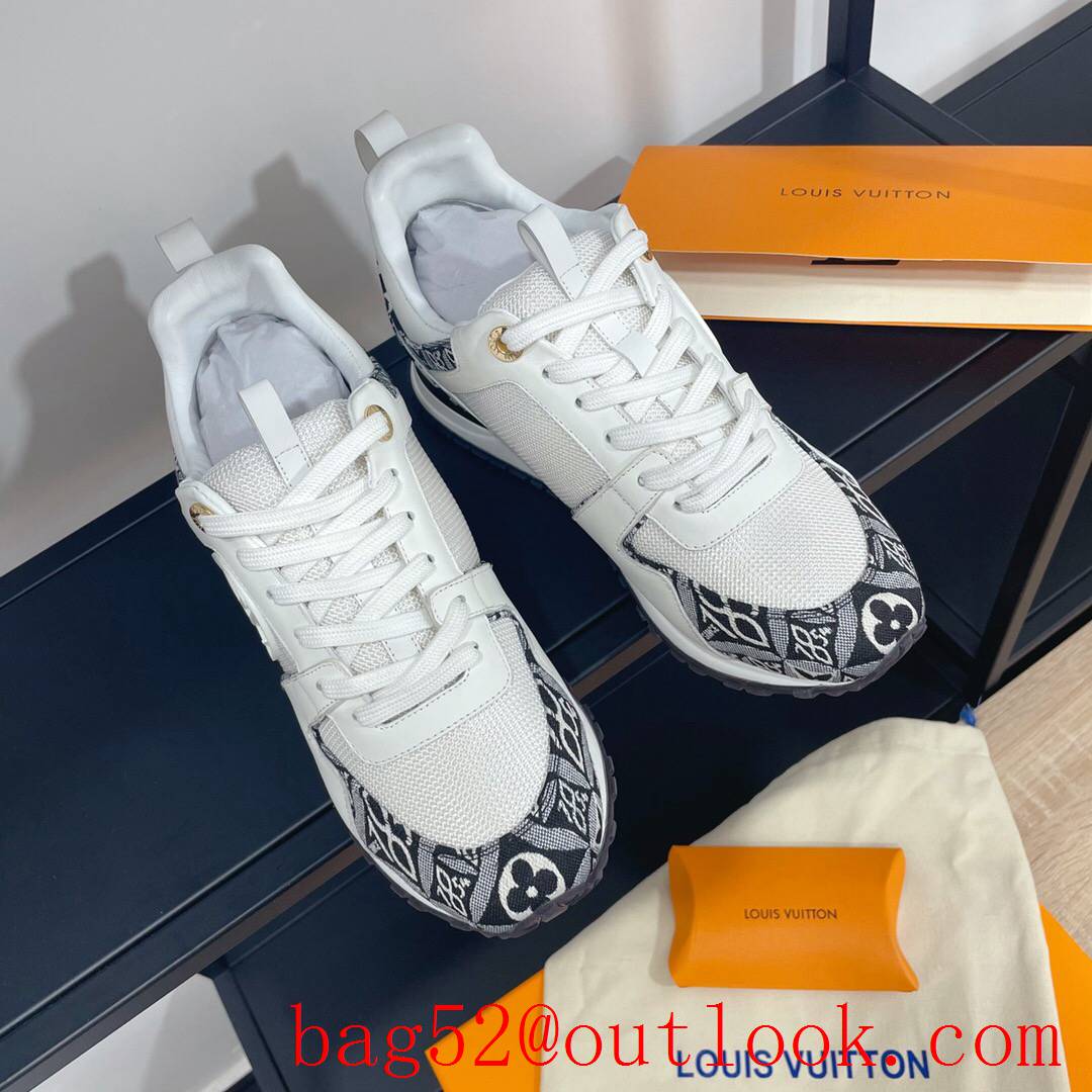 Louis Vuitton lv cream v tri-black run away sneaker shoes for women
