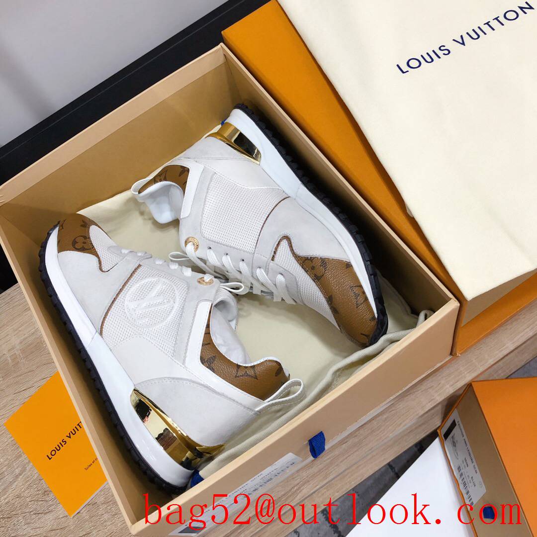 Louis Vuitton lv cream v tan run away sneaker shoes for women