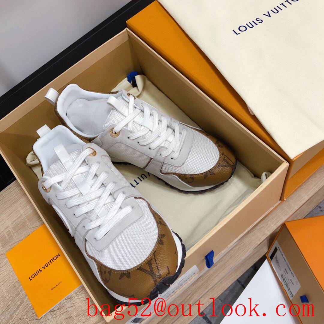 Louis Vuitton lv cream v tan run away sneaker shoes for women