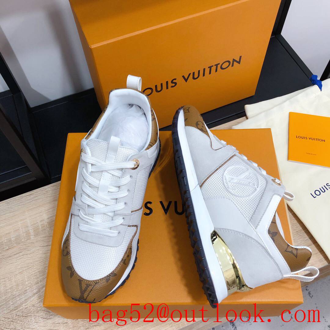 Louis Vuitton lv cream v tan run away sneaker shoes for women