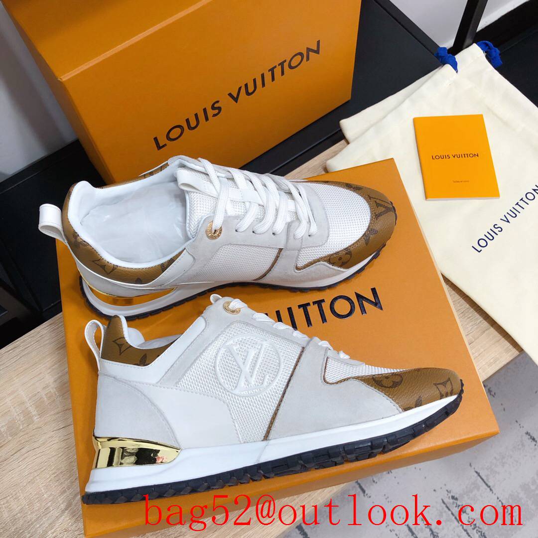 Louis Vuitton lv cream v tan run away sneaker shoes for women