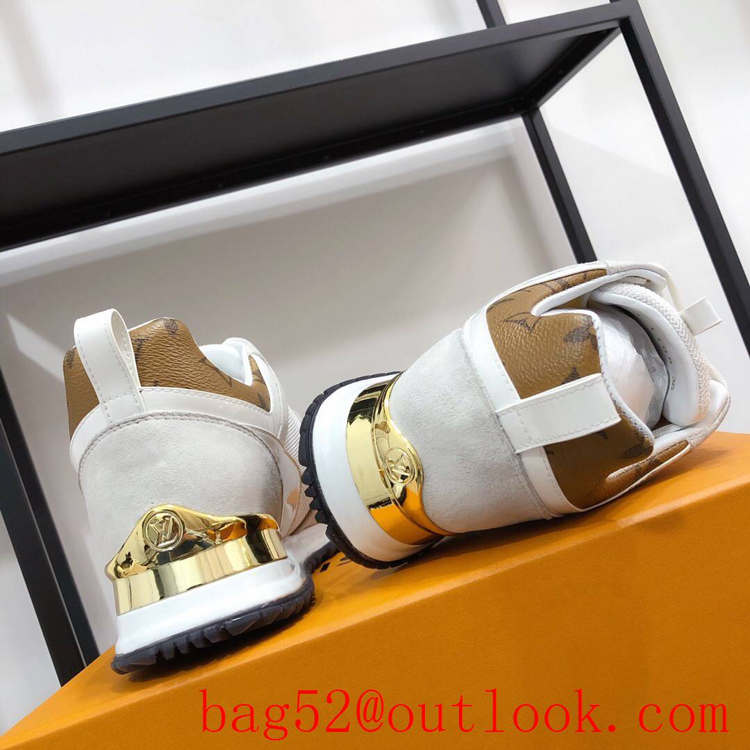 Louis Vuitton lv cream v tan run away sneaker shoes for women