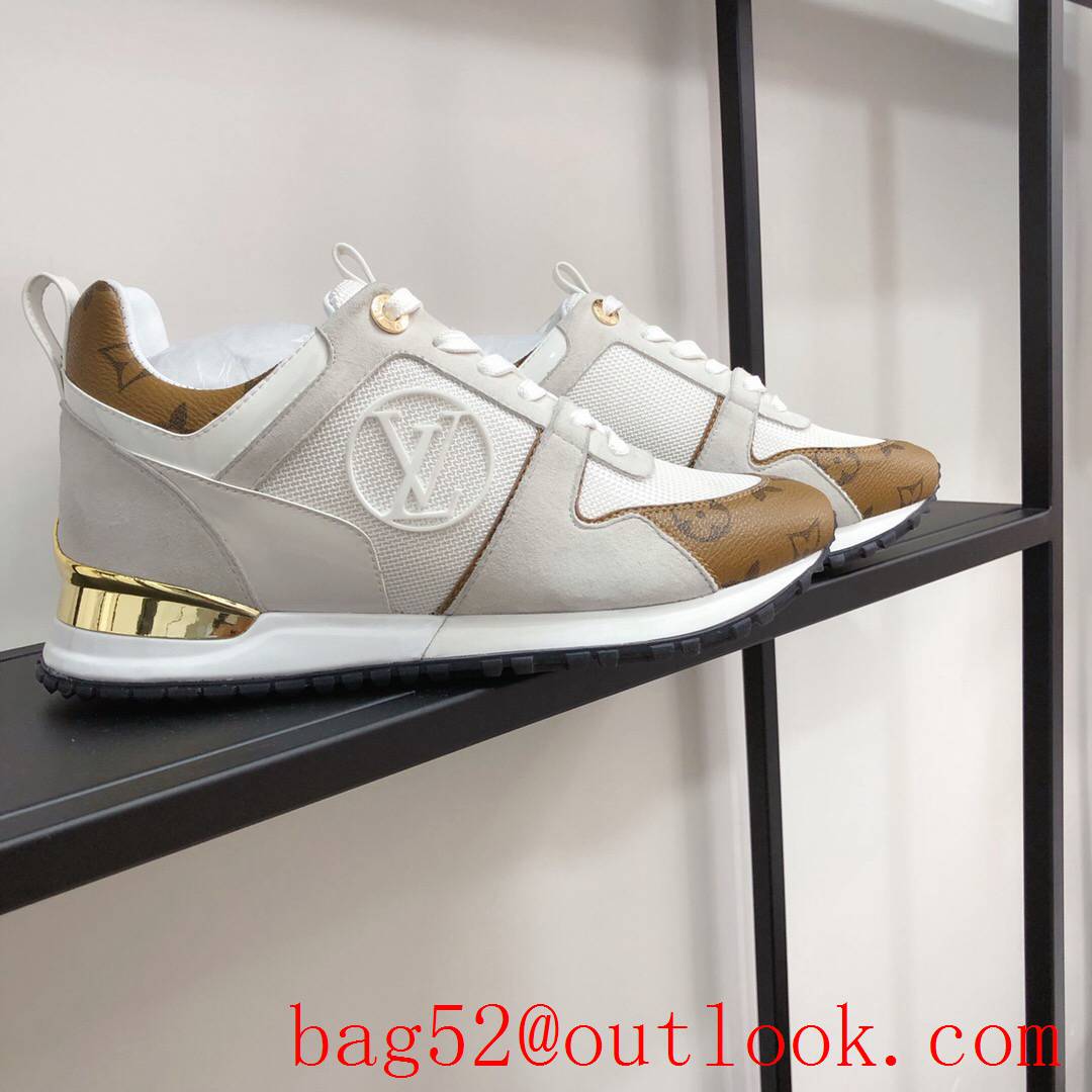 Louis Vuitton lv cream v tan run away sneaker shoes for women