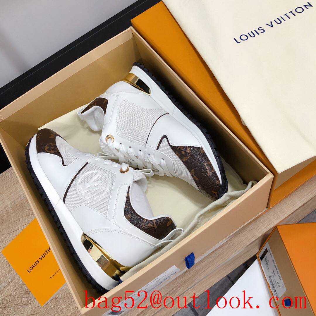 Louis Vuitton lv tan v white run away sneaker shoes for women