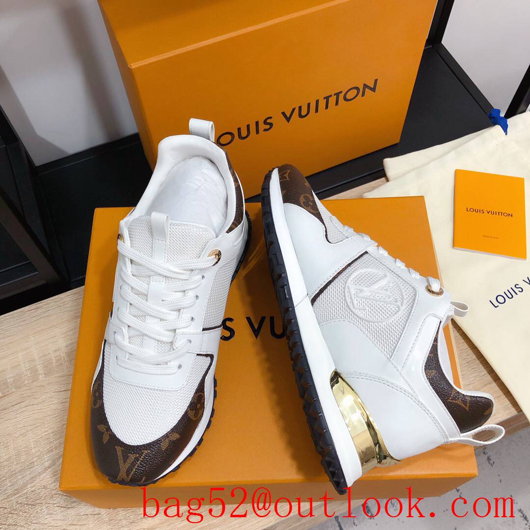 Louis Vuitton lv tan v white run away sneaker shoes for women