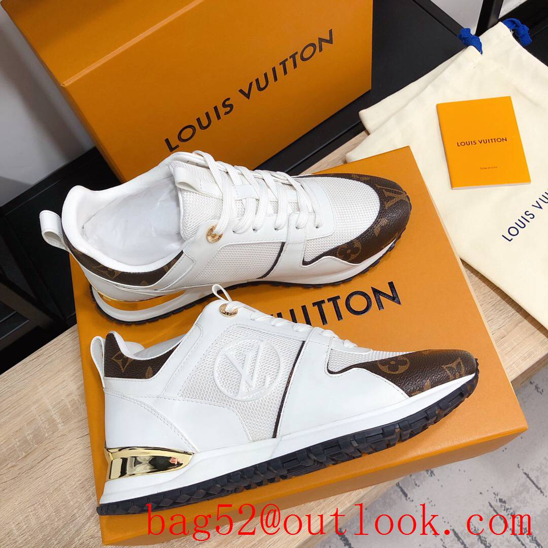 Louis Vuitton lv tan v white run away sneaker shoes for women