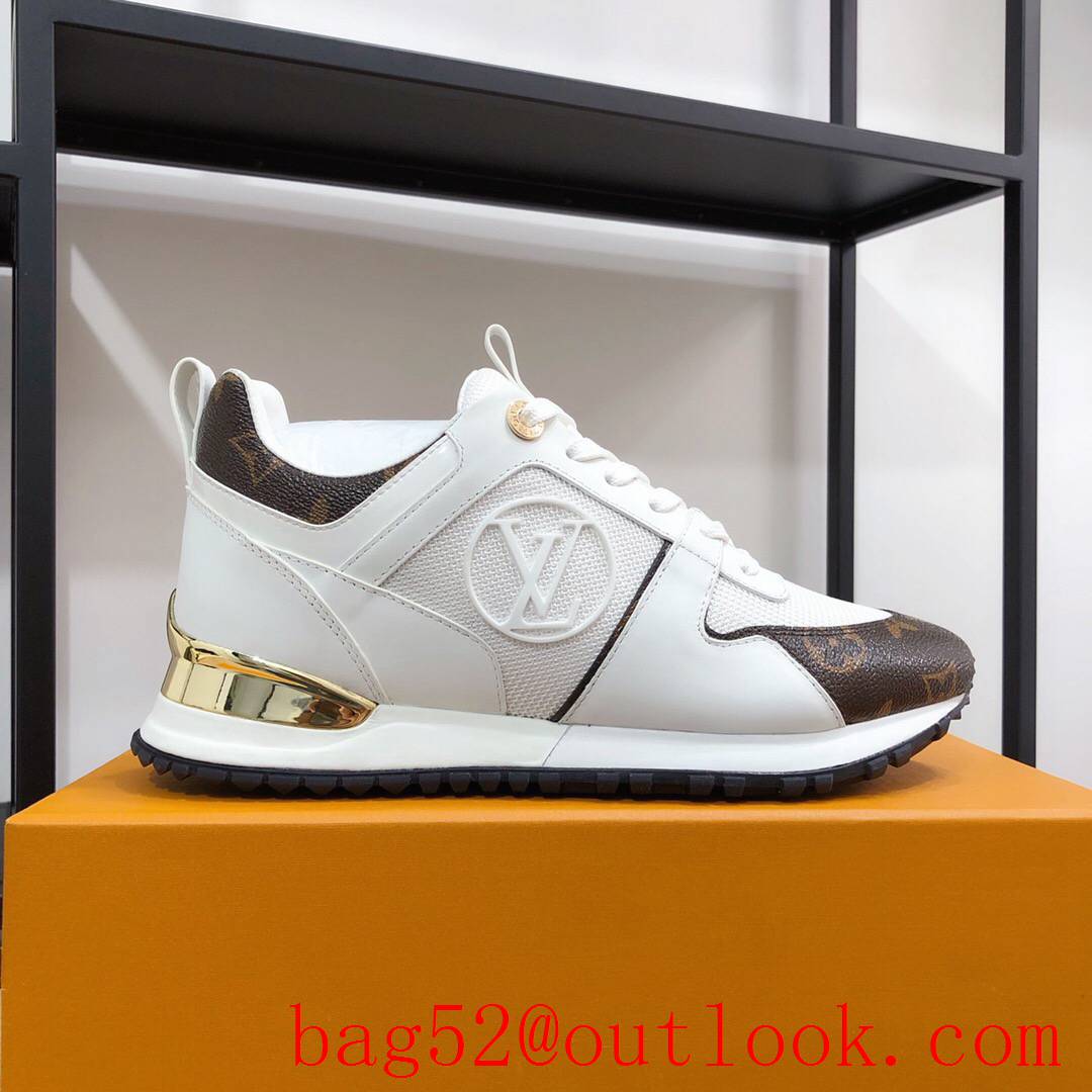 Louis Vuitton lv tan v white run away sneaker shoes for women