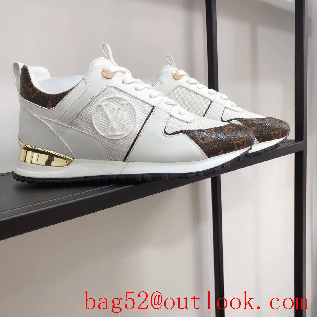 Louis Vuitton lv tan v white run away sneaker shoes for women