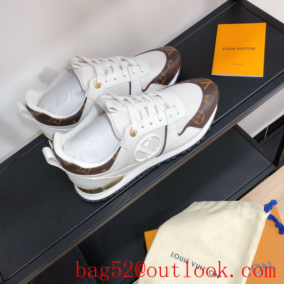 Louis Vuitton lv tan v white run away sneaker shoes for women