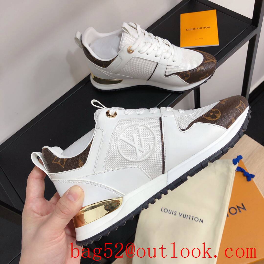 Louis Vuitton lv tan v white run away sneaker shoes for women