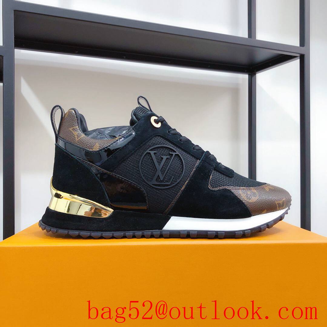 Louis Vuitton lv tan v black run away sneaker shoes for women