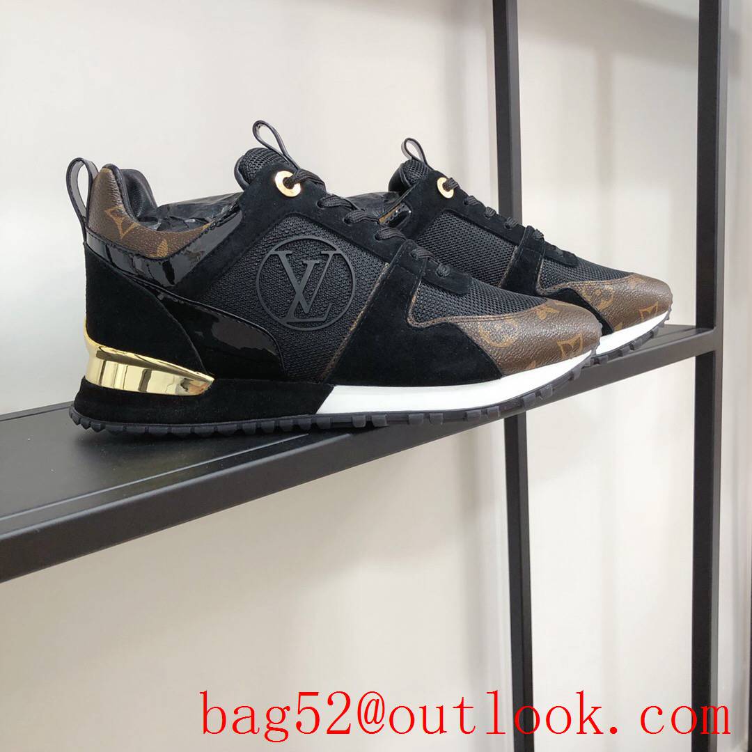 Louis Vuitton lv tan v black run away sneaker shoes for women