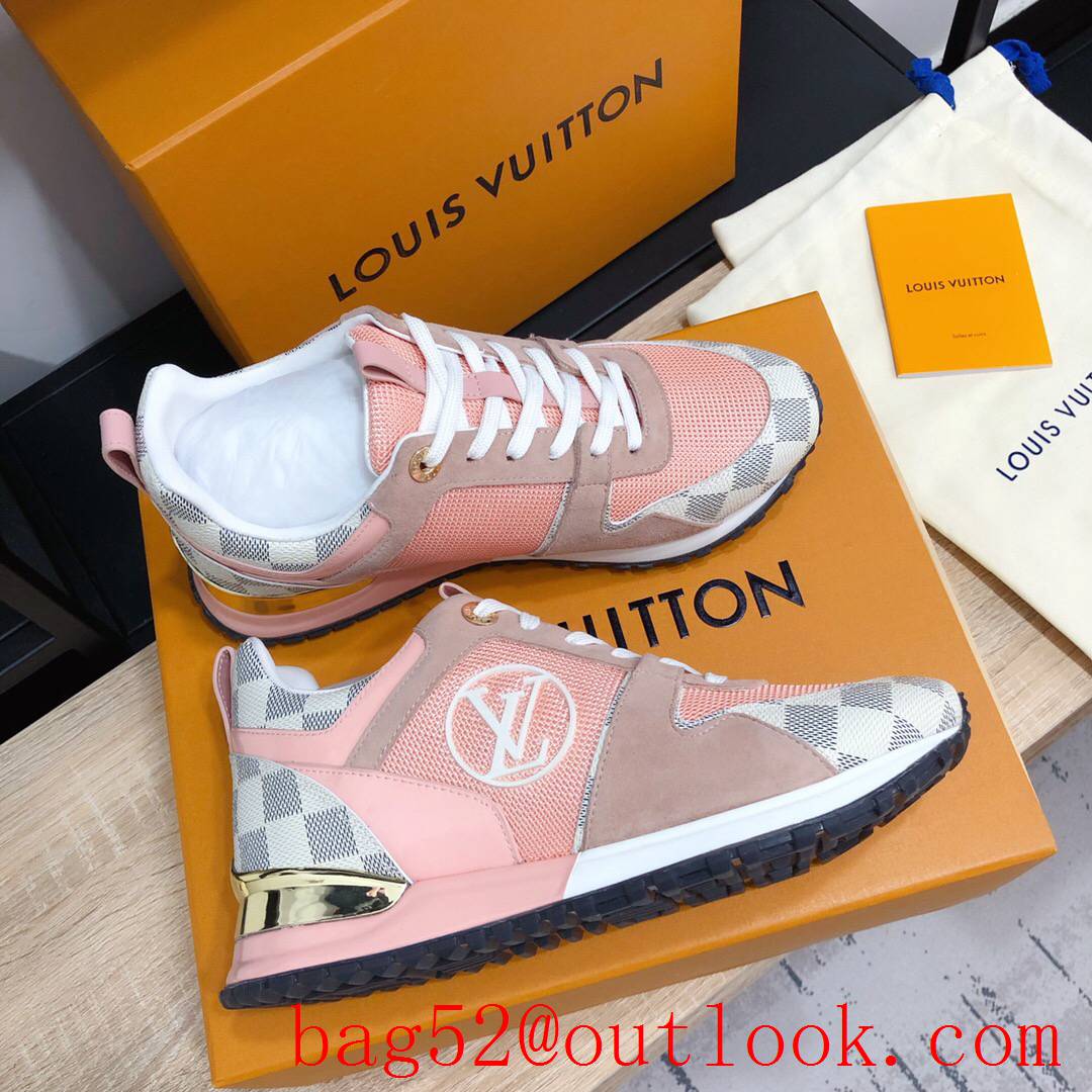 Louis Vuitton lv pink v gray run away sneaker shoes for women