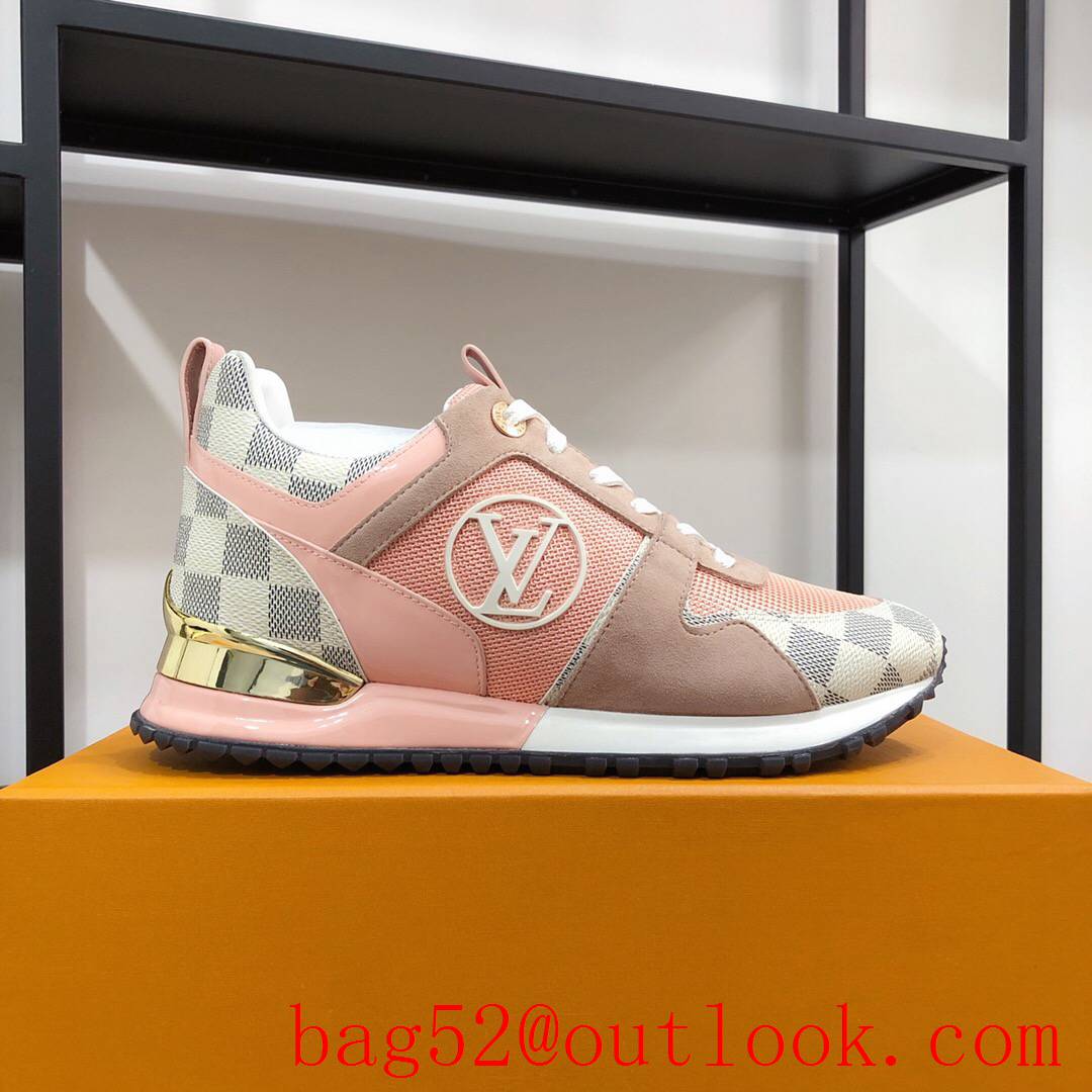 Louis Vuitton lv pink v gray run away sneaker shoes for women